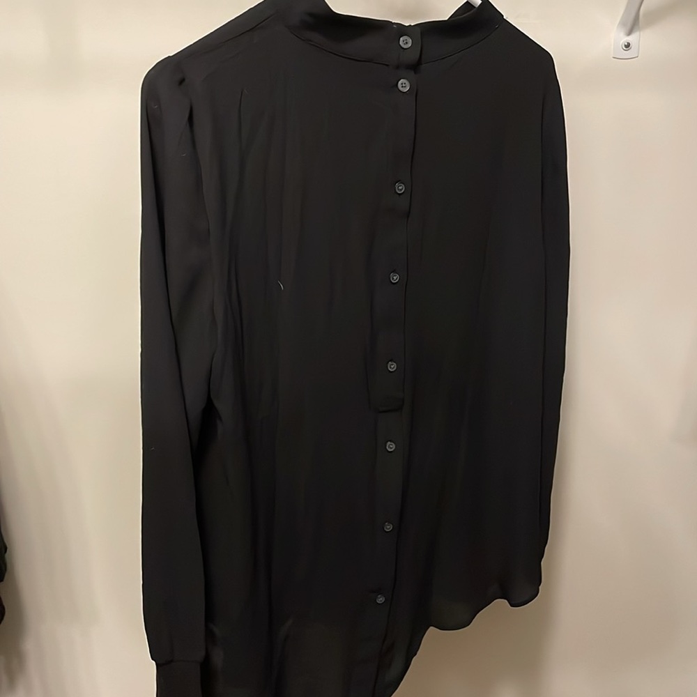 Loft sheer long sleeve w/button back - Picture 2 of 5